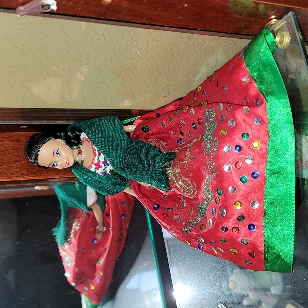 Collectible limited Edition Hispanic Mexican Doll Brand new sat in hutch